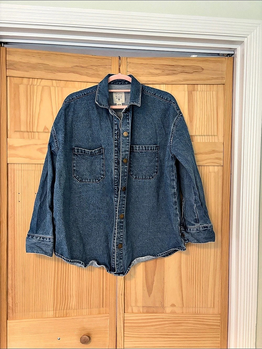 Billabong Denim Chore Coat Denim Jacket/Shirt Size Medium Blue